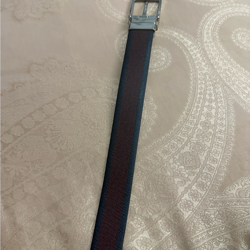 Burberry Blue and Brown Leather Shoulder Bag with Silver Hardware - Picture 6 of 13